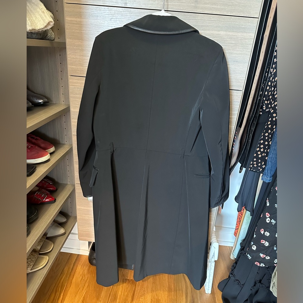 Vintage prada black trench jacket with leather trim - Picture 9 of 12